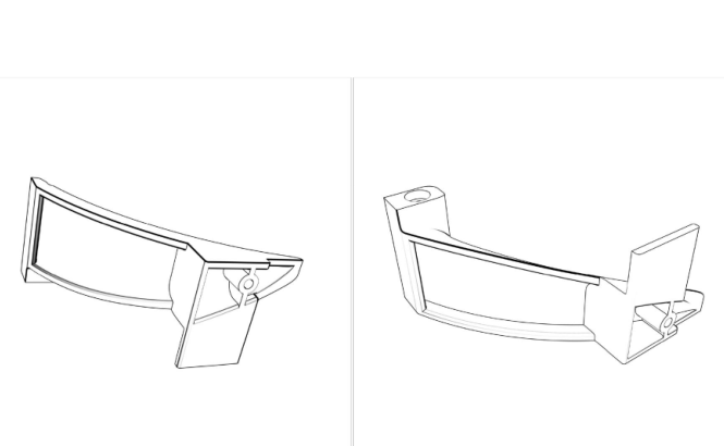 Desenho dos dois módulos de descarga lateral.